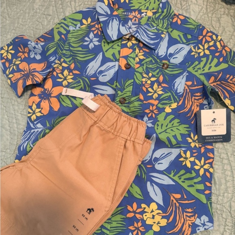 Tropical shirt for your little by “Caribbean Joe” mix & match series! See pic👀